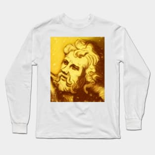 Epictetus Golden Portrait | Epictetus Artwork 8 Long Sleeve T-Shirt